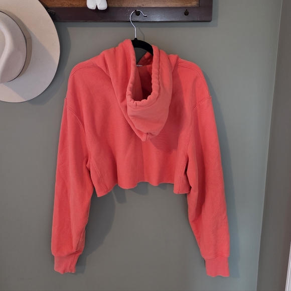 Champion Reverse Weave Orange Crop Hoodie Size M - Picture 4 of 8